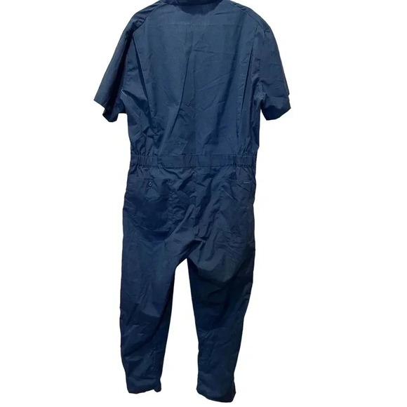 Dickies Men's Navy Short Sleeve Two Front Pocket Work Coverall Size 46 - Picture 2 of 4